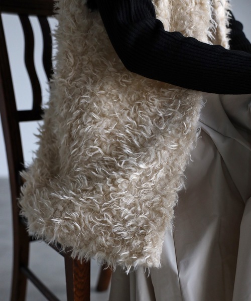 UNFIELD（アンフィールド）の「【UNFIELD】シャギーベスト（ベスト・レディース・ブラウン/オフホワイト・FREE）」の14枚目の写真