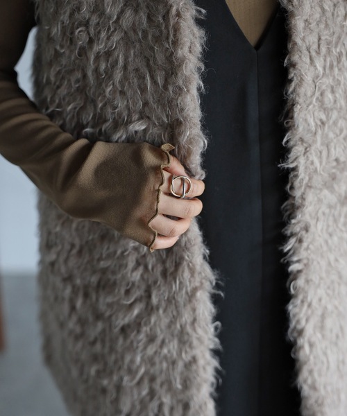 UNFIELD（アンフィールド）の「【UNFIELD】シャギーベスト（ベスト・レディース・ブラウン/オフホワイト・FREE）」の15枚目の写真