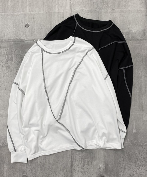 LVEU.(ラブユ.)の「Stitch over light sweat / ステッチオーバーライトスウェット(Tシャツ/カットソー・レディース・ホワイト/ブラック・FREE)」の18枚目の写真