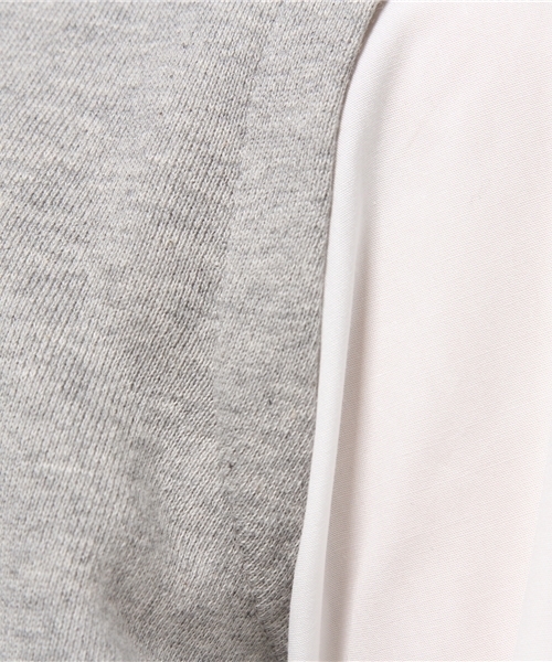 OUTLET(アウトレット)の「【Ciaopanic】袖シャツ裏毛プルオーバー(Tシャツ/カットソー・レディース・チャコールグレー/グレー・FREE)」の10枚目の写真