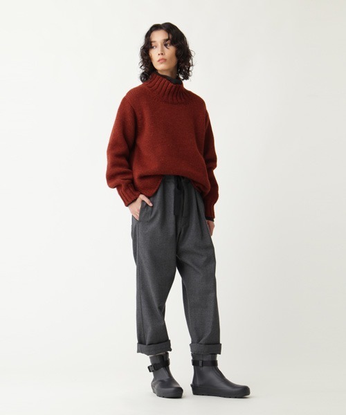 MHL.(エムエイチエル)の「WOOL COTTON DRILL(その他パンツ・レディース・グレー/ブラック/グレー系その他2/ブラウン系その他・0/1/2/3)」の4枚目の写真