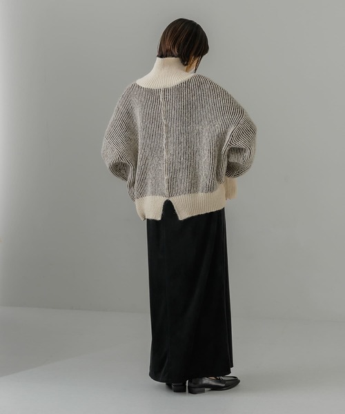 KBF（ケイビーエフ）の「ベロアセミフレアスカート（スカート・レディース・ライトベージュ/ブルー/ブラック・ONE）」の15枚目の写真