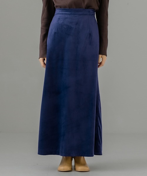 KBF（ケイビーエフ）の「ベロアセミフレアスカート（スカート・レディース・ライトベージュ/ブルー/ブラック・ONE）」の22枚目の写真