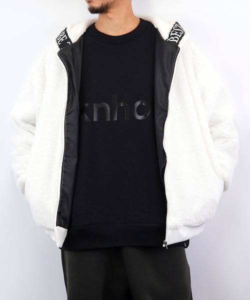 Burner（バーナー）の「【GROOVY STORE】ビッグシルエット ファー ブルゾン（ブルゾン・メンズ・ブラック/ホワイト・L/LL/M）」の8枚目の写真