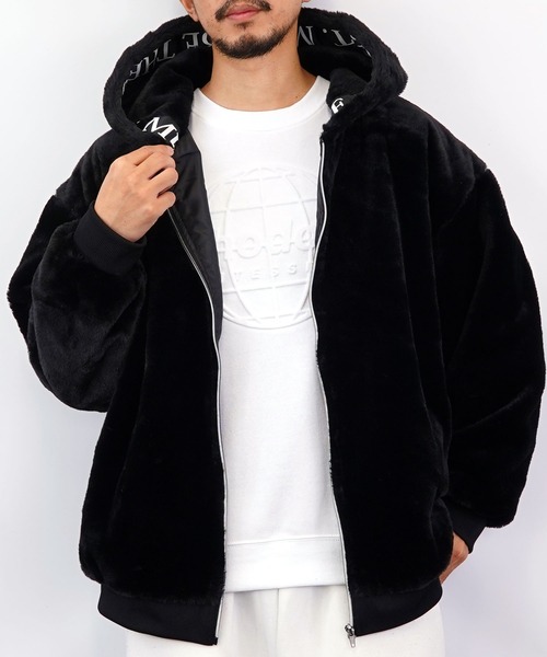 Burner（バーナー）の「【GROOVY STORE】ビッグシルエット ファー ブルゾン（ブルゾン・メンズ・ブラック/ホワイト・L/LL/M）」の18枚目の写真