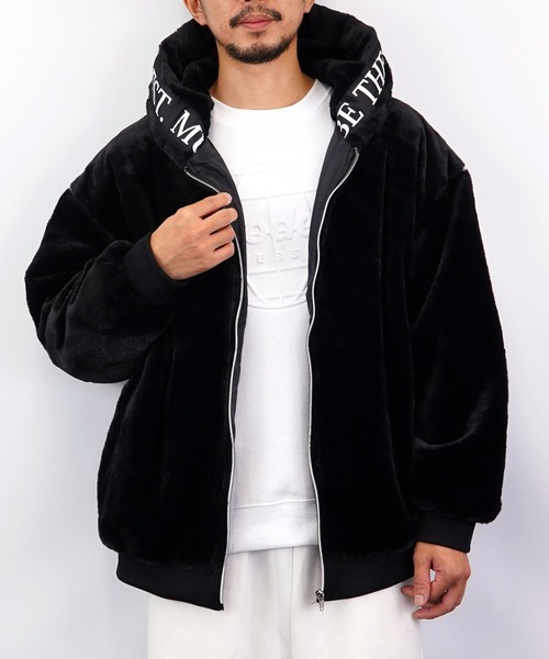 Burner（バーナー）の「【GROOVY STORE】ビッグシルエット ファー ブルゾン（ブルゾン・メンズ・ブラック/ホワイト・L/LL/M）」の19枚目の写真