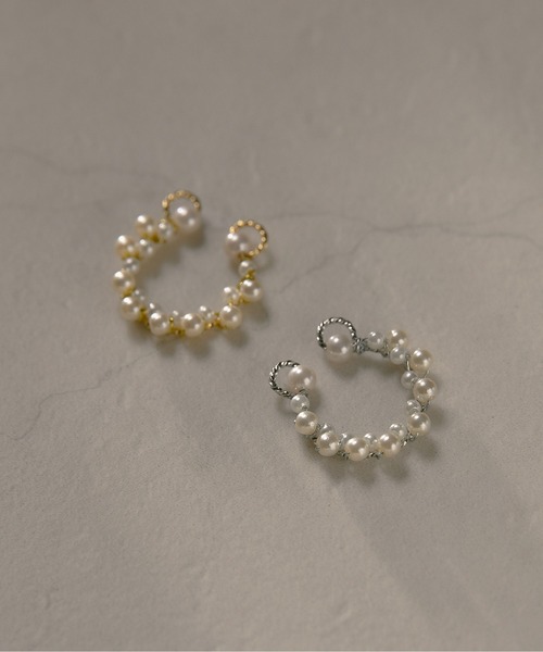 Kana（カナ）の「パール アーチ ゴールド シルバー 結婚式 お呼ばれ イヤーカフ（イヤーカフ・レディース・シルバー/ゴールド・フリー）」の10枚目の写真