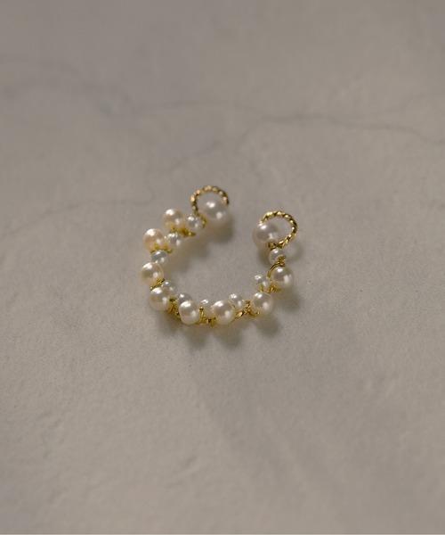 Kana（カナ）の「パール アーチ ゴールド シルバー 結婚式 お呼ばれ イヤーカフ（イヤーカフ・レディース・シルバー/ゴールド・フリー）」の11枚目の写真