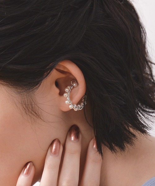 Kana（カナ）の「パール アーチ ゴールド シルバー 結婚式 お呼ばれ イヤーカフ（イヤーカフ・レディース・シルバー/ゴールド・フリー）」の13枚目の写真