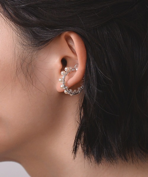 Kana（カナ）の「パール アーチ ゴールド シルバー 結婚式 お呼ばれ イヤーカフ（イヤーカフ・レディース・シルバー/ゴールド・フリー）」の14枚目の写真