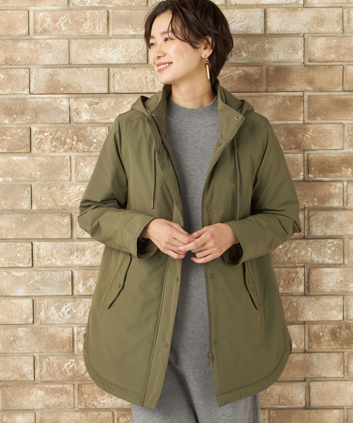 Petit Honfleur（プチオンフルール）の「中綿フィールドコート（モッズコート・レディース・ネイビー/カーキ・9号/11号/13号）」の9枚目の写真