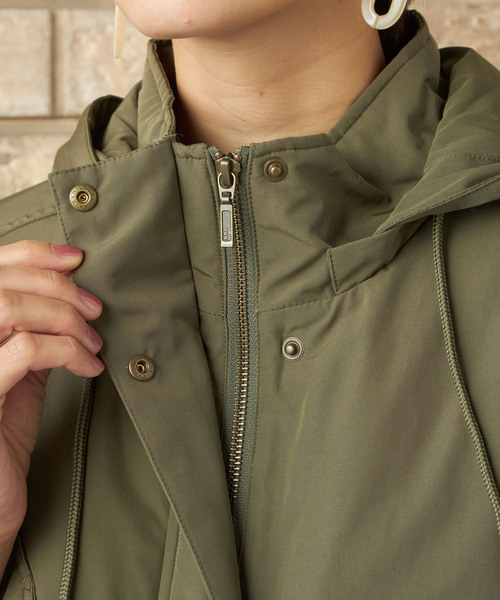 Petit Honfleur（プチオンフルール）の「中綿フィールドコート（モッズコート・レディース・ネイビー/カーキ・9号/11号/13号）」の6枚目の写真