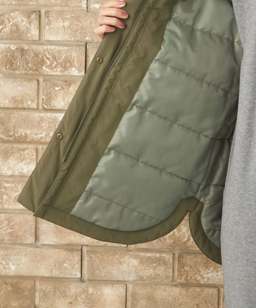 Petit Honfleur（プチオンフルール）の「中綿フィールドコート（モッズコート・レディース・ネイビー/カーキ・9号/11号/13号）」の4枚目の写真
