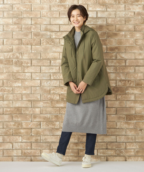 Petit Honfleur（プチオンフルール）の「中綿フィールドコート（モッズコート・レディース・ネイビー/カーキ・9号/11号/13号）」の8枚目の写真