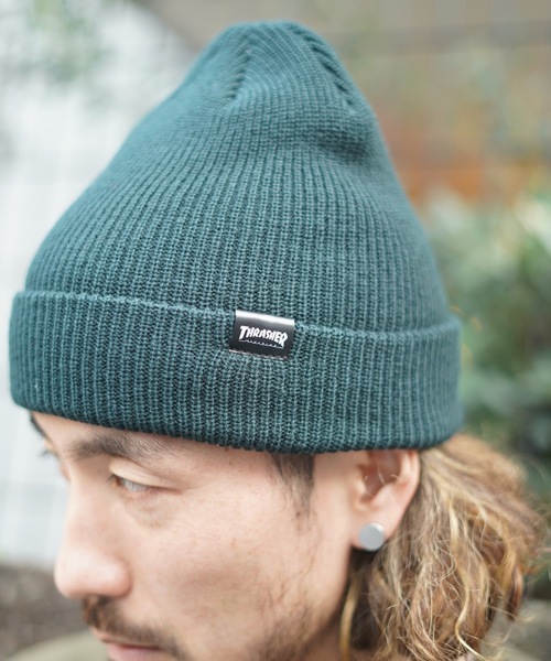 THRASHER（スラッシャー）の「3WAY ACRYLIC BEANIE/スラッシャーニットキャップ・ビーニー（ニットキャップ/ビーニー・メンズ・ブラウン/ブラック/アイボリー/ダークグリーン・FREE）」の7枚目の写真