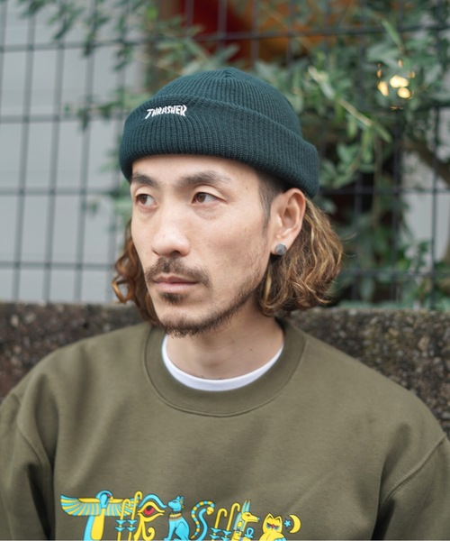 THRASHER（スラッシャー）の「3WAY ACRYLIC BEANIE/スラッシャーニットキャップ・ビーニー（ニットキャップ/ビーニー・メンズ・ブラウン/ブラック/アイボリー/ダークグリーン・FREE）」の9枚目の写真