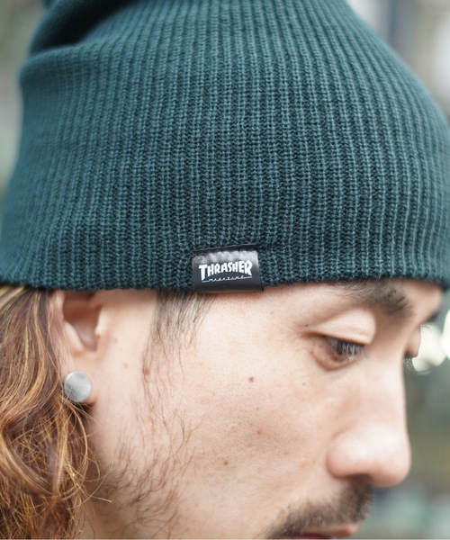 THRASHER（スラッシャー）の「3WAY ACRYLIC BEANIE/スラッシャーニットキャップ・ビーニー（ニットキャップ/ビーニー・メンズ・ブラウン/ブラック/アイボリー/ダークグリーン・FREE）」の12枚目の写真