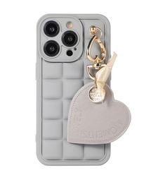 TeddyShop（テディショップ）の「【iPhone14 Pro用】ハートチャーム付きキルティング風iPhoneケース（スマホケース/カバー・キッズ）」