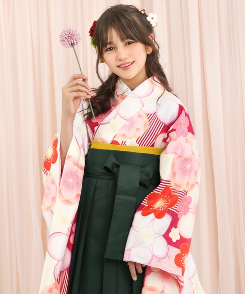 KYOETSU（キョウエツ）の「ガールズ 華やかD 袴4点セット ( 二尺袖 + 帯 + 袴 + 襦袢 )（着物・キッズ・ピンク系その他3/ブルー系その他2/ブルー系その他/レッド系その他2/パープル系その他/ピンク系その他/ピンク系その他2/ブルー系その他4/レッド系その他/ブラック系その他2/ピンク系その他4/ブラック系その他/パープル系その他2/ブルー系その他3/ピンク系その他5/ピンク系その他6・80/87/91/84）」の14枚目の写真