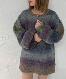 apres jour mignon | グラデーションブークレニット【ZOZOTOWN限定アイテム】(ニット/セーター)