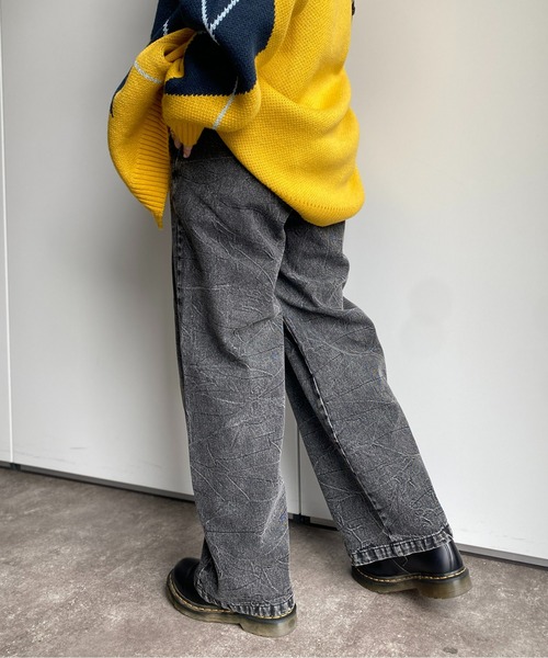 CPCM（シーピーシーエム）の「タックテーパードパンツ（デニムパンツ・レディース・ブラック/ブルー/ネイビー・FREE）」の6枚目の写真