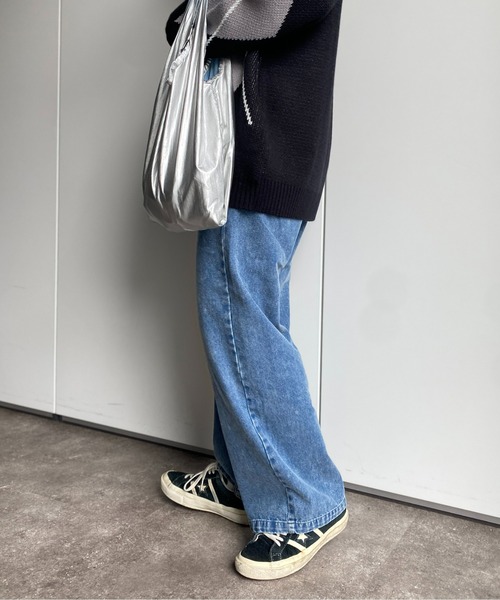 CPCM（シーピーシーエム）の「タックテーパードパンツ（デニムパンツ・レディース・ブラック/ブルー/ネイビー・FREE）」の18枚目の写真