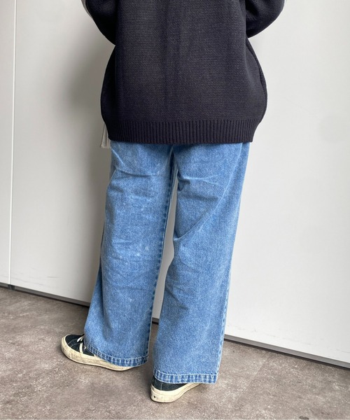CPCM（シーピーシーエム）の「タックテーパードパンツ（デニムパンツ・レディース・ブラック/ブルー/ネイビー・FREE）」の19枚目の写真