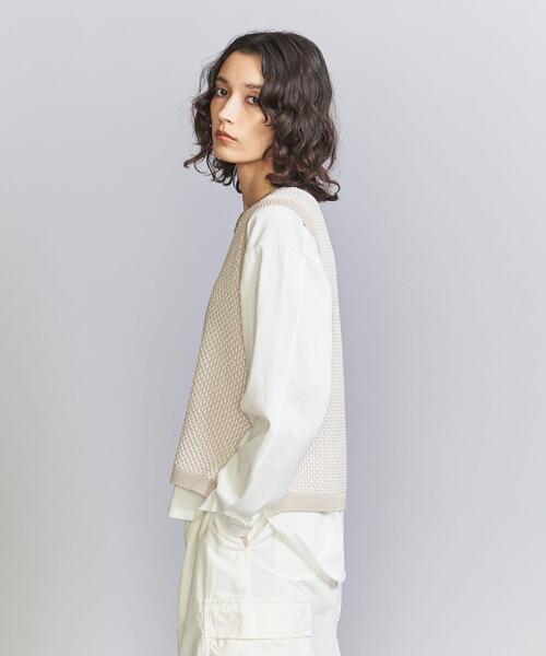 BEAUTY&YOUTH UNITED ARROWS(ビューティーアンドユースユナイテッドアローズ)の「ジャカードノースリーブニット -ウォッシャブル-(ニット/セーター・レディース・ネイビー/ブラック/ナチュラル・FREE)」の18枚目の写真