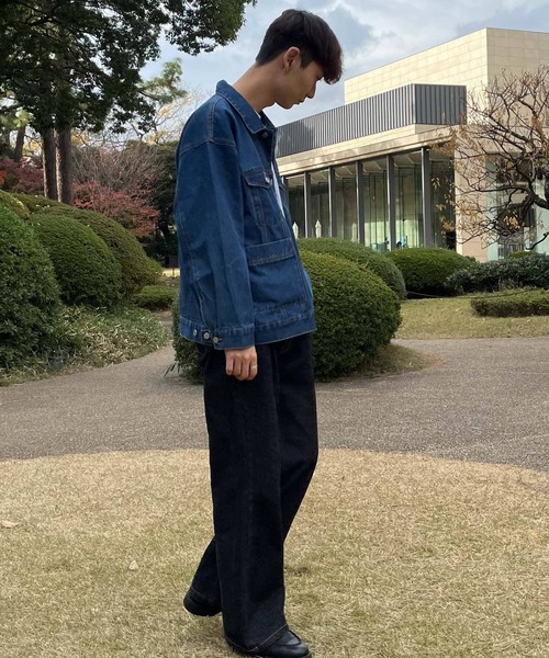 Couleur Meler(クルールメリー)の「Couleur Meler sakasa trucker denim jacket(デニムジャケット・メンズ・ブラック/ブルー/ネイビー・MEDIUM/LARGE)」の9枚目の写真