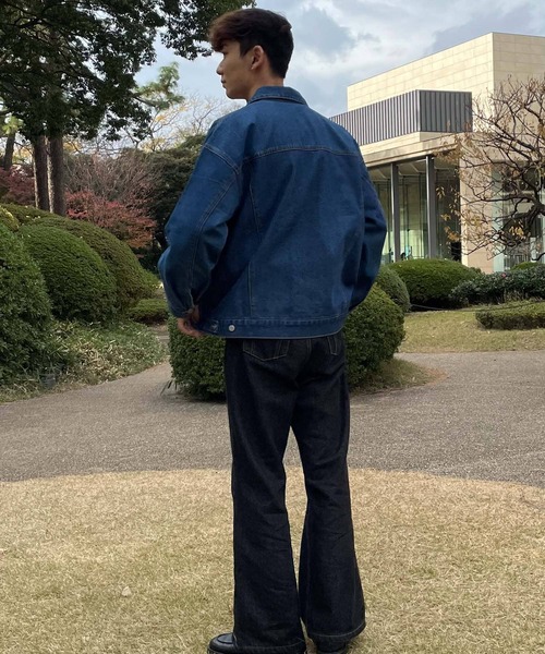 Couleur Meler(クルールメリー)の「Couleur Meler sakasa trucker denim jacket(デニムジャケット・メンズ・ブラック/ブルー/ネイビー・MEDIUM/LARGE)」の6枚目の写真