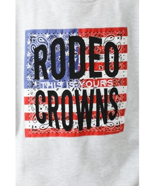 RODEO CROWNS WIDE BOWL（ロデオクラウンズワイドボウル）の「TEX BANDANAスウェットトップス（スウェット・レディース・ダークグリーン/ブラック/オフホワイト/グレー×ホワイト・FREE）」の16枚目の写真
