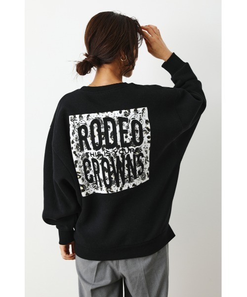 RODEO CROWNS WIDE BOWL（ロデオクラウンズワイドボウル）の「TEX BANDANAスウェットトップス（スウェット・レディース・ダークグリーン/ブラック/オフホワイト/グレー×ホワイト・FREE）」の21枚目の写真