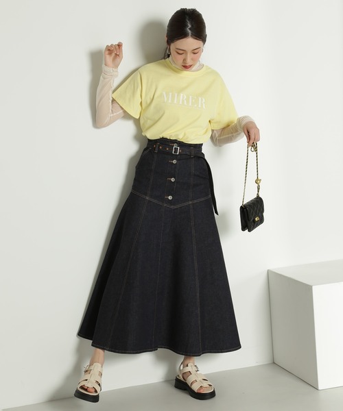 セール】ヨークフレアデニムスカート（デニムスカート）｜FREE'S MART