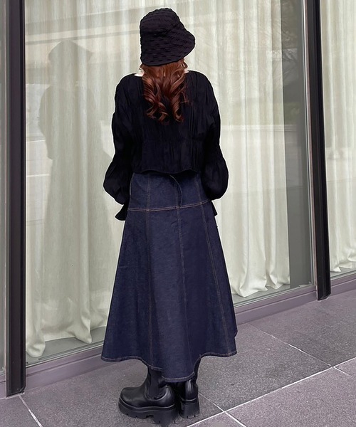 セール】ヨークフレアデニムスカート（デニムスカート）｜FREE'S MART