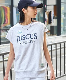DISCUS ATHLETIC/ディスカス ロゴワッペン カットオフ フレンチスリーブ半袖Tシャツ