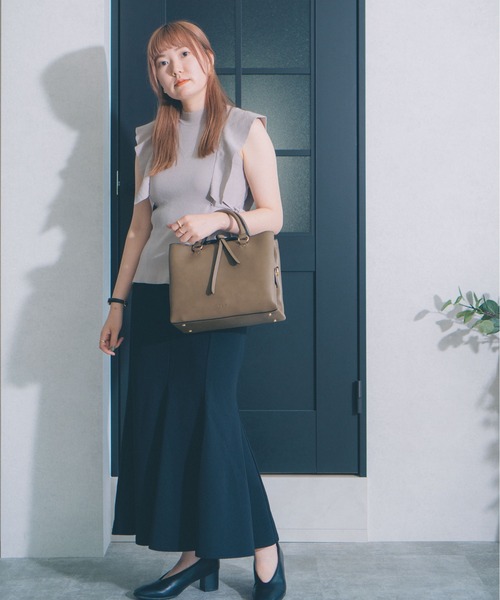 Ungrid(アングリッド)の「【Ungrid/アングリッド】 シンストリング スクエアトートバッグ(トートバッグ・レディース・ダークベージュ/ベージュ系その他/キャメル/アイボリー/ブラック・FREE)」の15枚目の写真