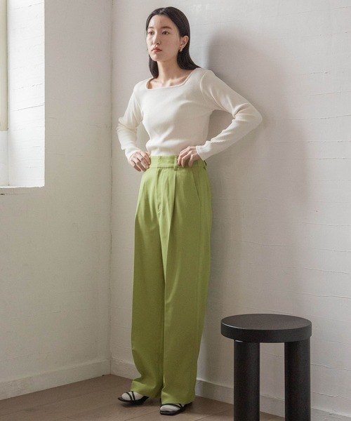 LOWRYS FARM（ローリーズファーム）の「２ＷＡＹリブタイトロングスリーブ　188178（Tシャツ/カットソー・レディース・ホワイト/ブラック/ブルー/アイボリー・FREE）」の18枚目の写真