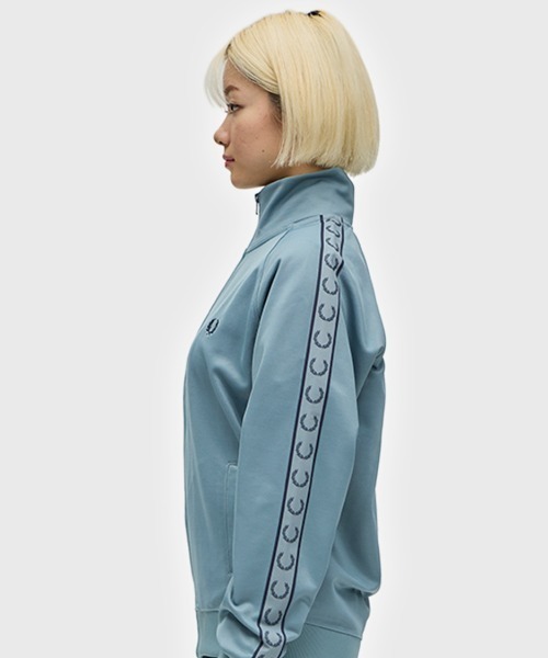 FRED PERRY CONTRAST TAPE トラックジャケット　ブルー Contrast Tape Track Jacket／フレッドペリートラックジャケット