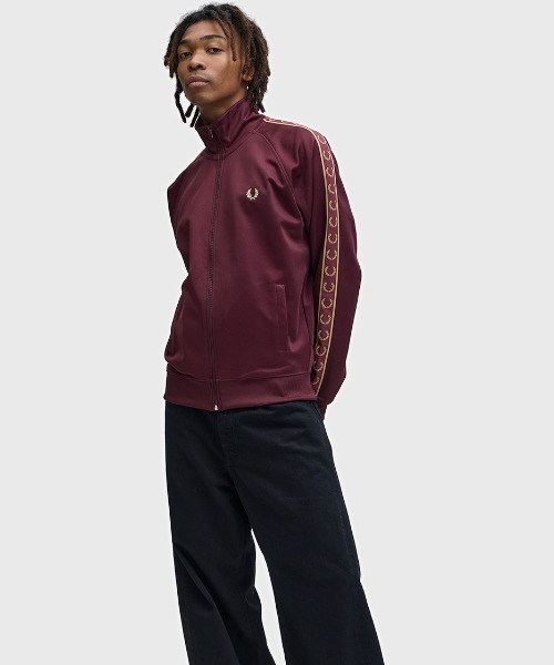 FRED PERRY フレッドペリー トラックジャケット ブラック パープル