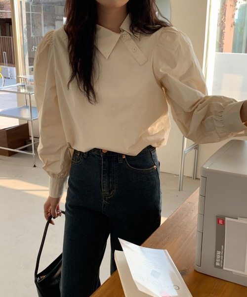 N.s(エヌドットエス)の「サイドボタンシャツ(シャツ/ブラウス・レディース・ベージュ/ブラック・FREE)」の13枚目の写真