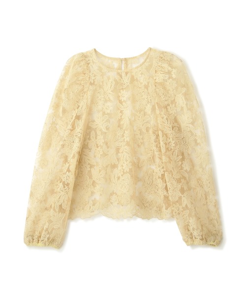 FREE'S MART（フリーズマート）の「◆刺繍チュールレースブラウス（シャツ/ブラウス・レディース・ホワイト/ブラック/イエロー・FREE）」の3枚目の写真