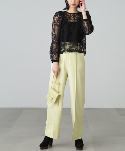 FREE'S MART（フリーズマート）の「◆刺繍チュールレースブラウス（シャツ/ブラウス・レディース・ホワイト/ブラック/イエロー・FREE）」の15枚目の写真