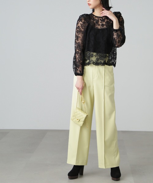 FREE'S MART（フリーズマート）の「◆刺繍チュールレースブラウス（シャツ/ブラウス・レディース・ホワイト/ブラック/イエロー・FREE）」の16枚目の写真