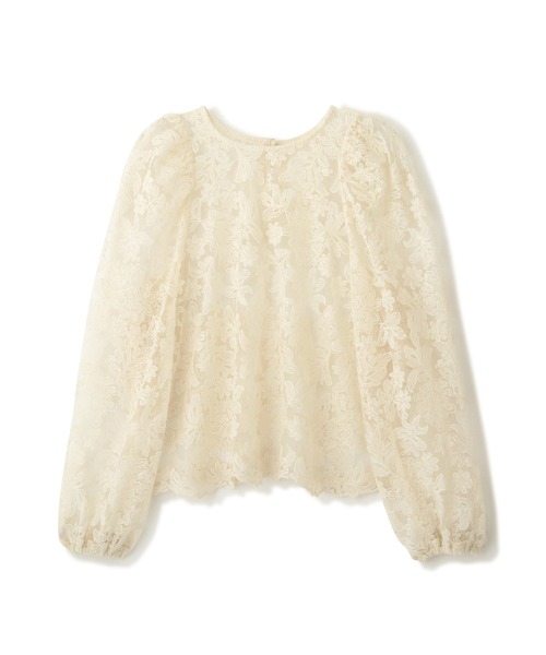 FREE'S MART（フリーズマート）の「◆刺繍チュールレースブラウス（シャツ/ブラウス・レディース・ホワイト/ブラック/イエロー・FREE）」の4枚目の写真