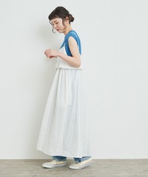 レースパッチワーク ひらひらキャミワンピースを使った人気