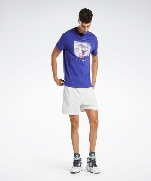 Reebok(リーボック)の「バスケットボールリムショートスリーブT / BB BASKETBALL AAWH RIM SS(Tシャツ/カットソー・メンズ・ネイビー/ブルーパープル・LARGE/MEDIUM/XX-LARGE/XXX-LARGE/X-LARGE/SMALL)」の7枚目の写真