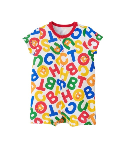 HOT BISCUITS(ホットビスケッツ)の「総柄 ショートオール(ロンパース・キッズ・マルチ/ホワイト・80cm/70cm)」の4枚目の写真