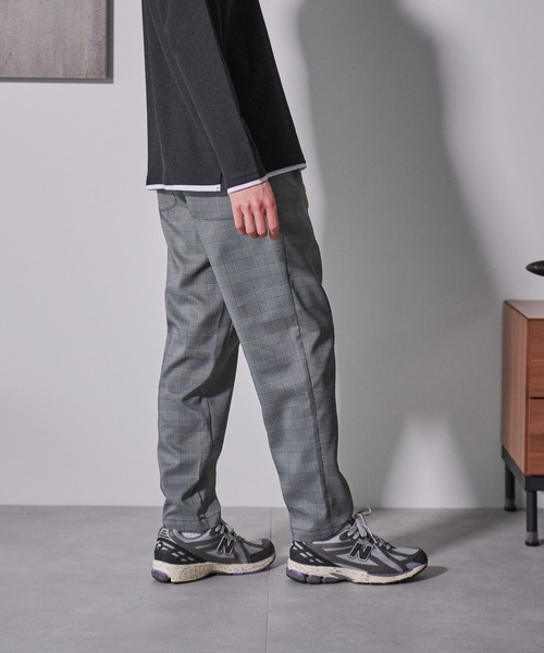 Blue Standard (ブルースタンダード)の「【BLUE STANDARD/ブルースタンダード】快適リネンタッチ ストレッチ 無地 チェック ウエストゴム ワイドパンツイージーパンツ(その他パンツ・メンズ・ブラック/グレー/ブルー/チャコールグレー/ブラウン/ネイビー/ベージュ・MEDIUM/LARGE/X-LARGE)」の21枚目の写真