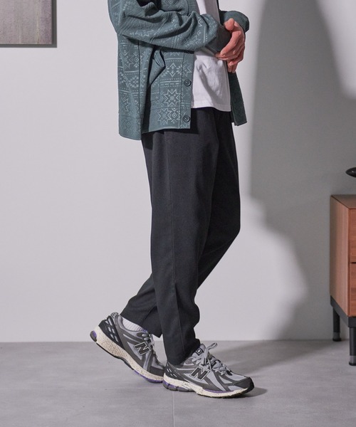 Blue Standard (ブルースタンダード)の「【BLUE STANDARD/ブルースタンダード】快適リネンタッチ ストレッチ 無地 チェック ウエストゴム ワイドパンツイージーパンツ(その他パンツ・メンズ・ブラック/グレー/ブルー/チャコールグレー/ブラウン/ネイビー/ベージュ・MEDIUM/LARGE/X-LARGE)」の11枚目の写真