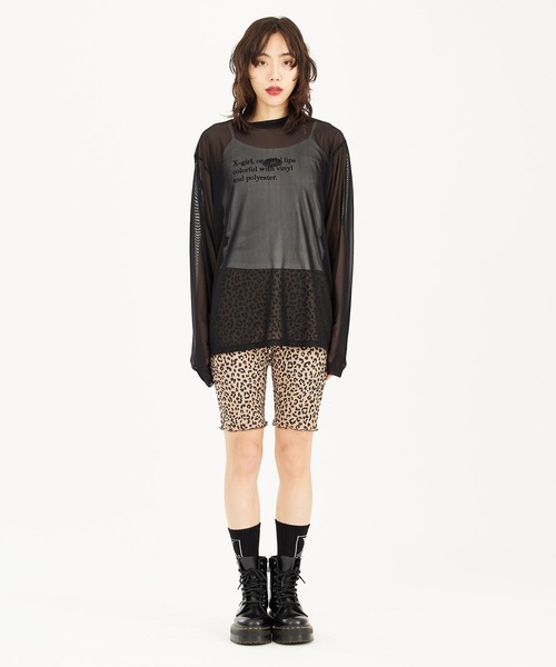 X-girl(エックスガール)の「SHIRRED CREPE LEGGINGS(レギンス/スパッツ・レディース・ブラック/ベージュ/ブルー・M/S)」の14枚目の写真